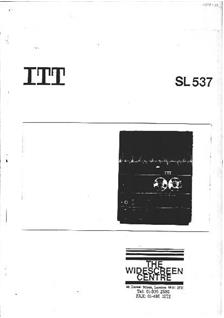 ITT SL 537 Recorder manual. Camera Instructions.